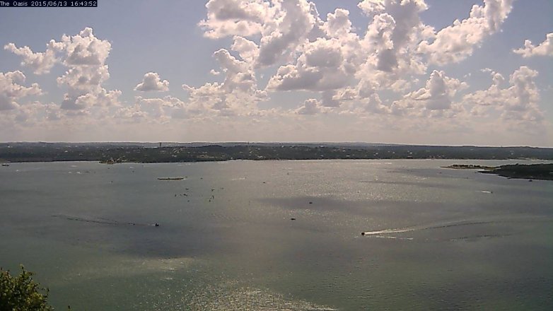 Lake Travis webcam, June 13, 2015 3:50 PM CT