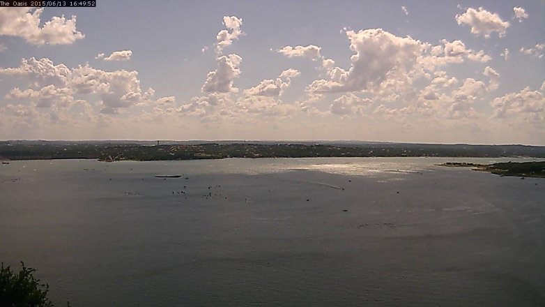 Lake Travis webcam, June 13, 2015 3:55 PM CT