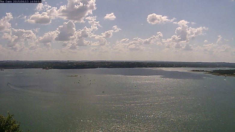 Lake Travis webcam, June 13, 2015 4:05 PM CT