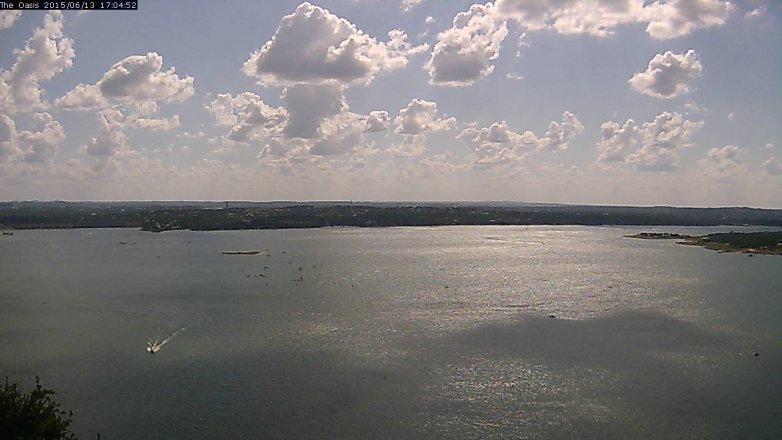 Lake Travis webcam, June 13, 2015 4:10 PM CT