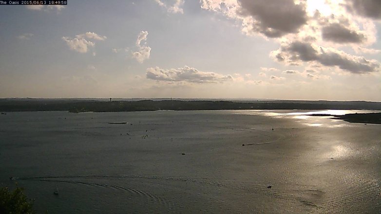 Lake Travis webcam, June 13, 2015 5:55 PM CT