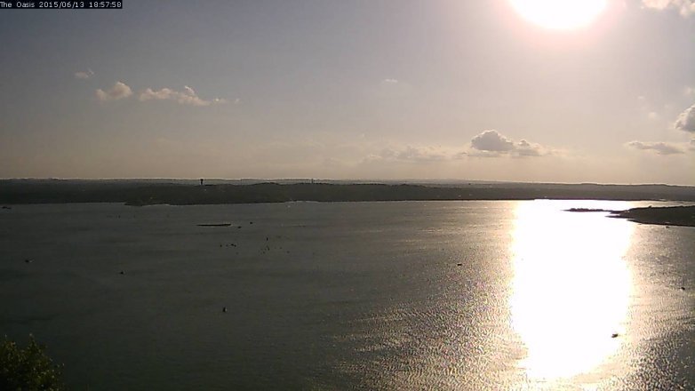 Lake Travis webcam, June 13, 2015 6:05 PM CT