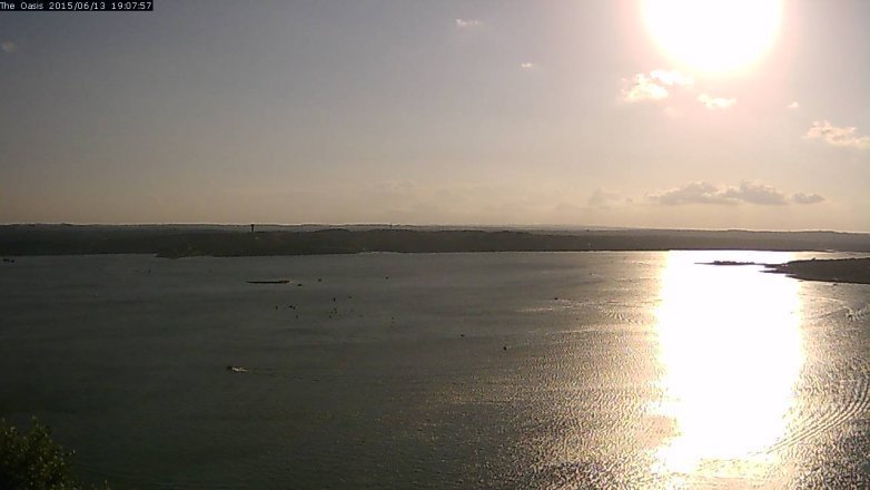 Lake Travis webcam, June 13, 2015 6:15 PM CT