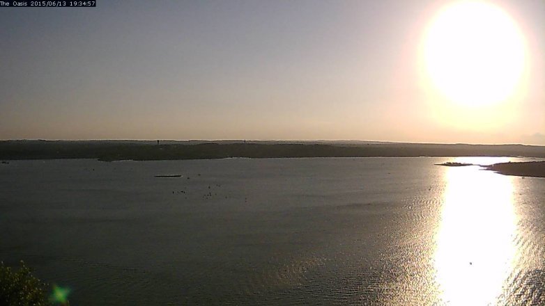 Lake Travis webcam, June 13, 2015 6:40 PM CT