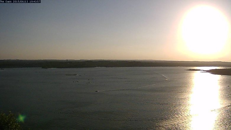 Lake Travis webcam, June 13, 2015 6:50 PM CT