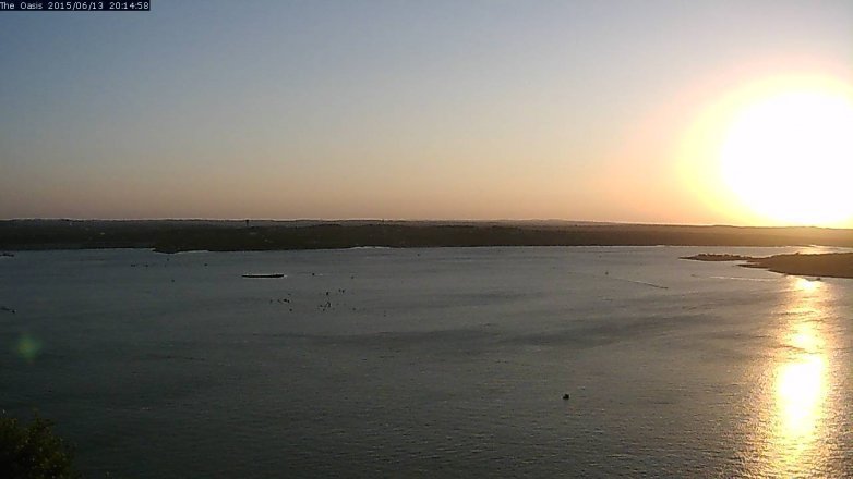 Lake Travis webcam, June 13, 2015 7:20 PM CT