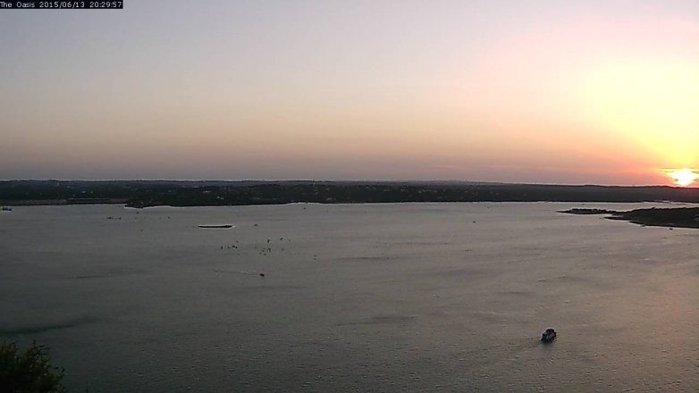 Lake Travis webcam, June 13, 2015 7:35 PM CT