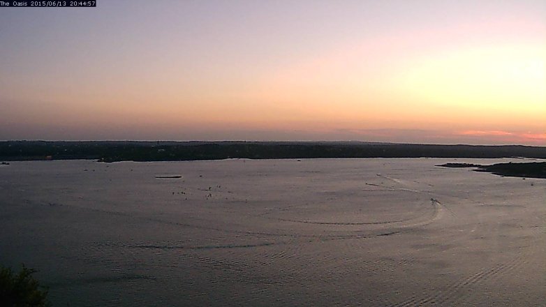 Lake Travis webcam, June 13, 2015 7:50 PM CT