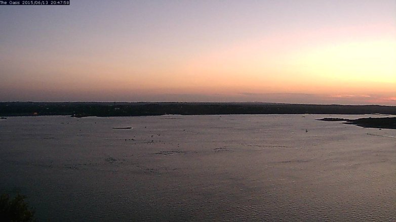 Lake Travis webcam, June 13, 2015 7:55 PM CT