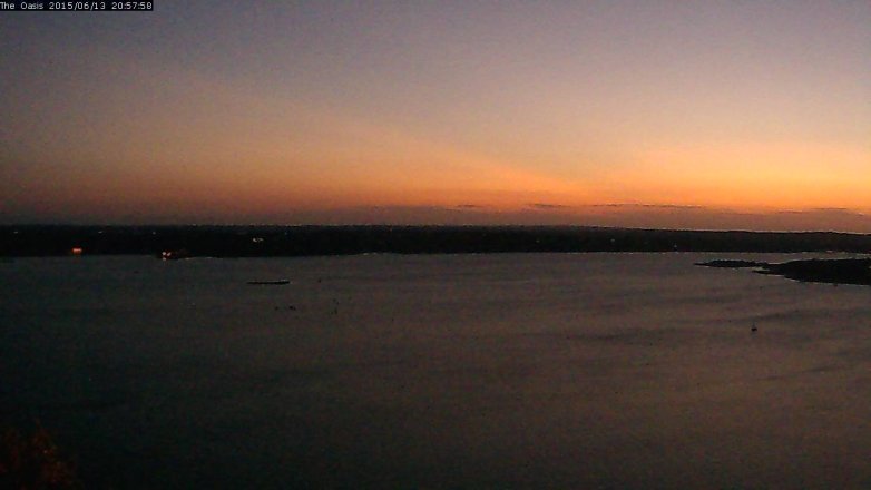 Lake Travis webcam, June 13, 2015 8:05 PM CT
