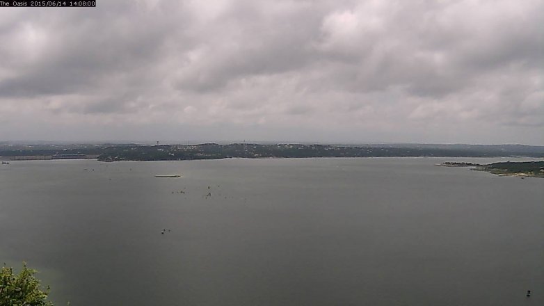 Lake Travis webcam, June 14, 2015 1:15 PM CT