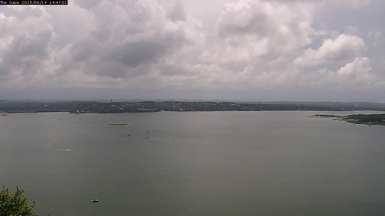 Lake Travis webcam, June 14, 2015 1:55 PM CT