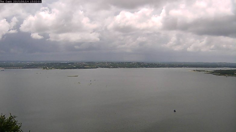 Lake Travis webcam, June 14, 2015 2:10 PM CT