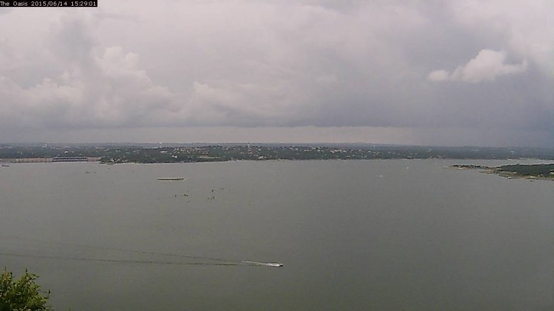 Lake Travis webcam, June 14, 2015 2:35 PM CT