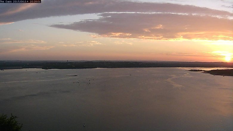 Lake Travis webcam, June 14, 2015 7:35 PM CT