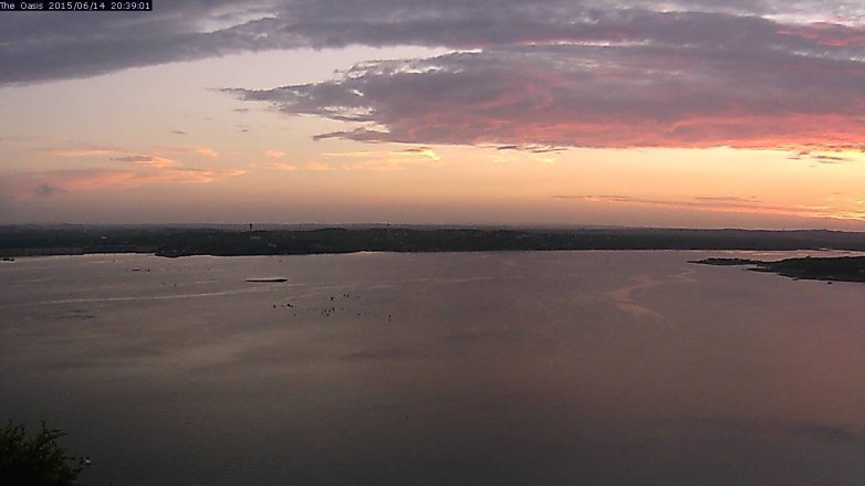 Lake Travis webcam, June 14, 2015 7:45 PM CT