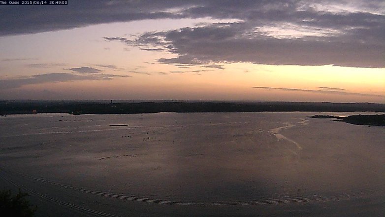 Lake Travis webcam, June 14, 2015 7:55 PM CT