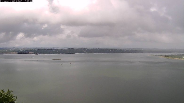 Lake Travis webcam, June 15, 2015 10:05 AM CT