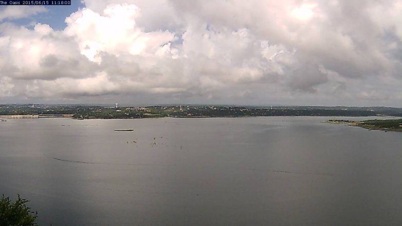 Lake Travis webcam, June 15, 2015 10:25 AM CT