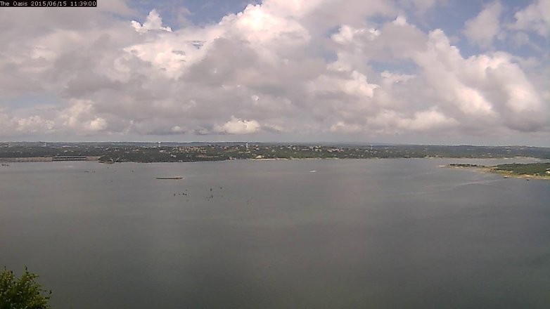 Lake Travis webcam, June 15, 2015 10:45 AM CT