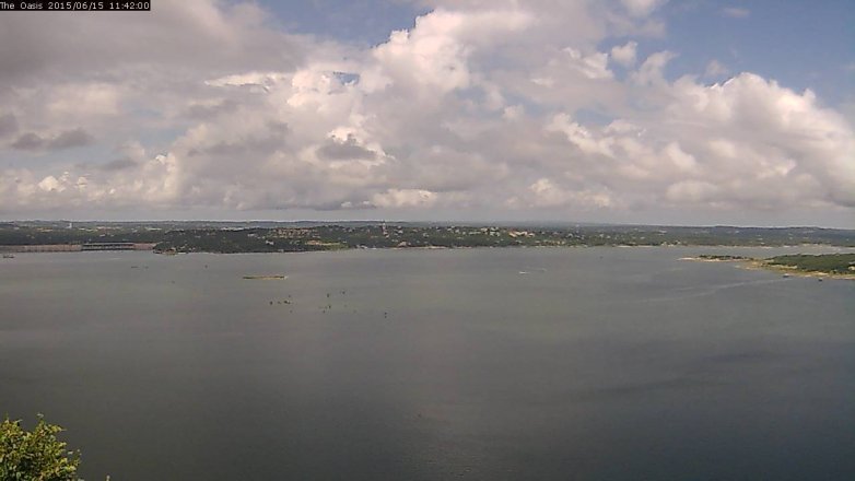 Lake Travis webcam, June 15, 2015 10:50 AM CT