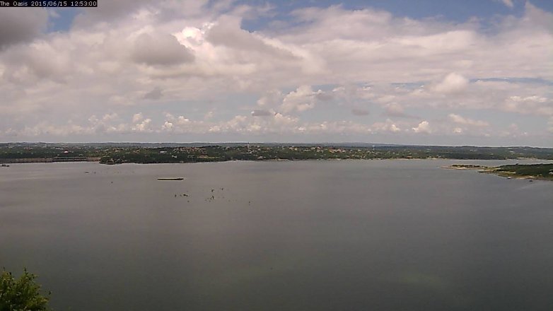 Lake Travis webcam, June 15, 2015 12:00 PM CT