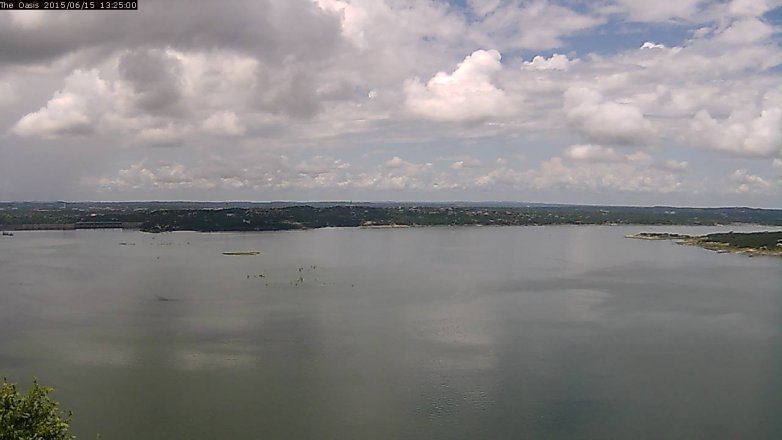 Lake Travis webcam, June 15, 2015 12:30 PM CT