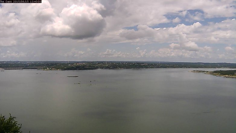Lake Travis webcam, June 15, 2015 12:45 PM CT