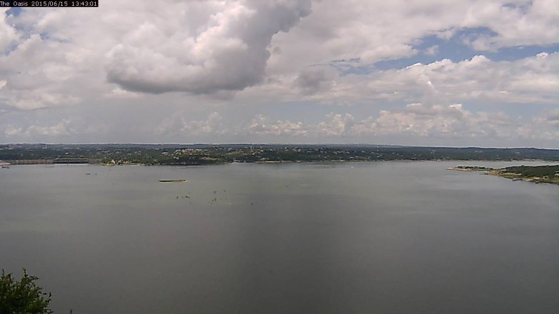 Lake Travis webcam, June 15, 2015 12:50 PM CT