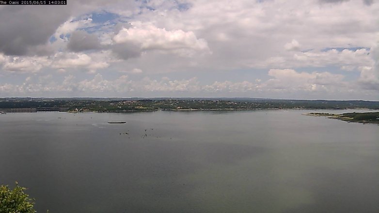 Lake Travis webcam, June 15, 2015 1:10 PM CT