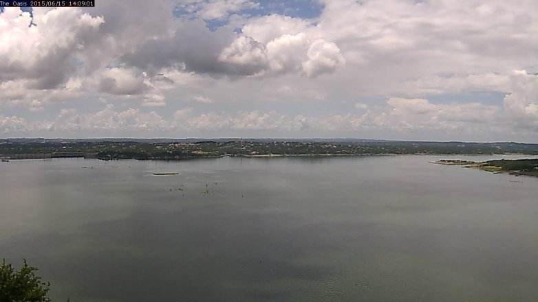 Lake Travis webcam, June 15, 2015 1:15 PM CT