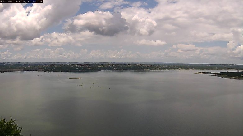 Lake Travis webcam, June 15, 2015 1:20 PM CT