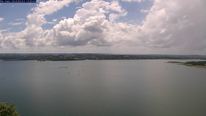 Lake Travis webcam, June 15, 2015 2:10 PM CT