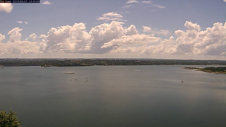 Lake Travis webcam, June 15, 2015 2:40 PM CT