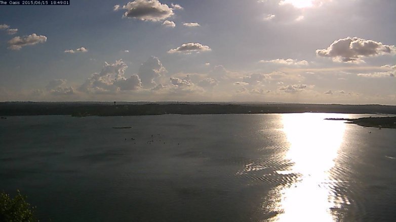 Lake Travis webcam, June 15, 2015 5:55 PM CT