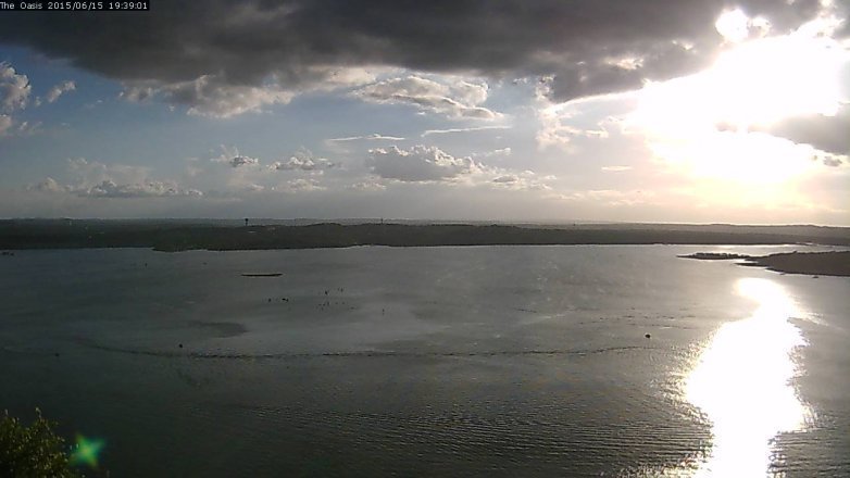 Lake Travis webcam, June 15, 2015 6:45 PM CT