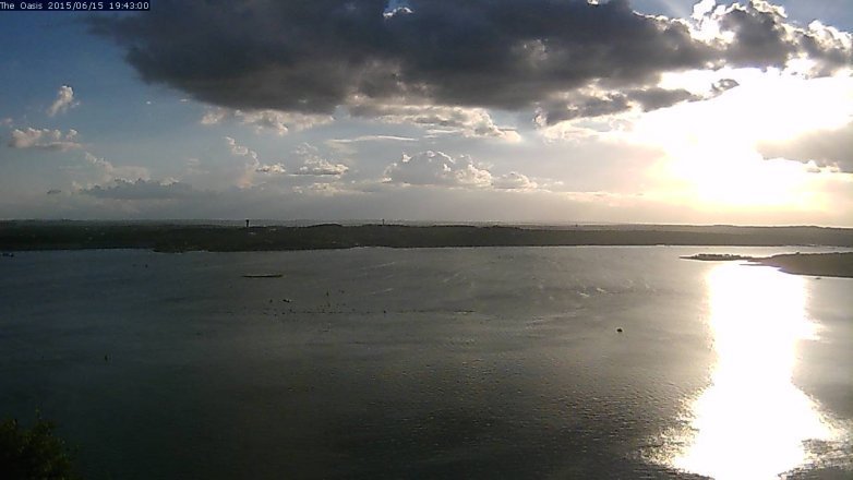 Lake Travis webcam, June 15, 2015 6:50 PM CT
