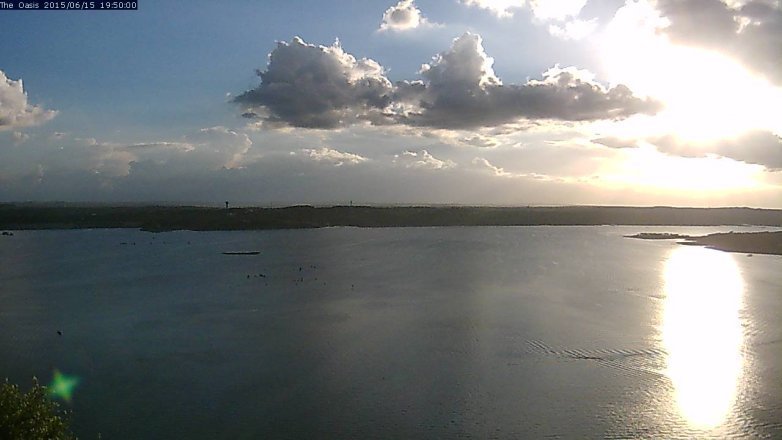 Lake Travis webcam, June 15, 2015 6:55 PM CT