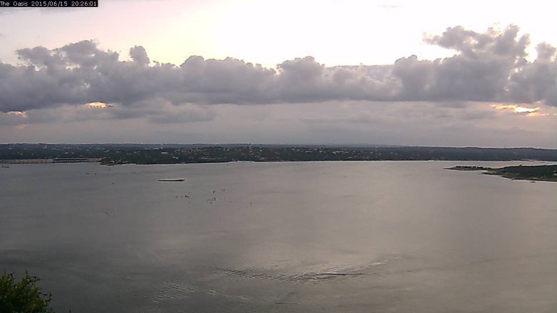 Lake Travis webcam, June 15, 2015 7:35 PM CT