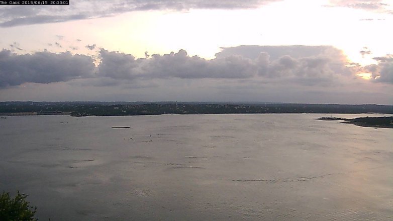 Lake Travis webcam, June 15, 2015 7:40 PM CT