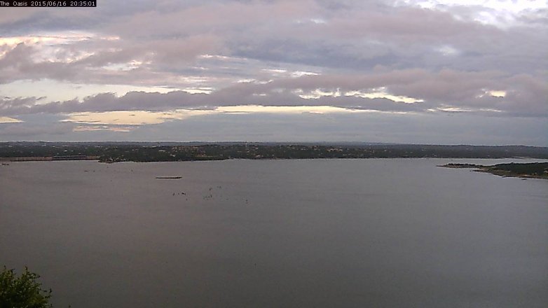 Lake Travis webcam, June 16, 2015 7:40 PM CT