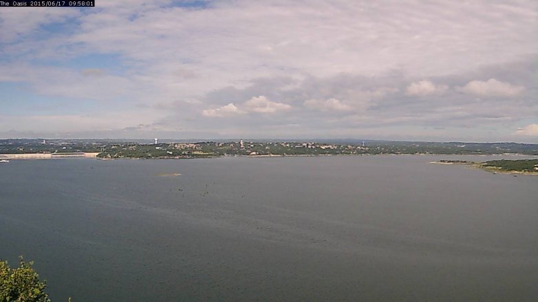 Lake Travis webcam, June 17, 2015 9:05 AM CT