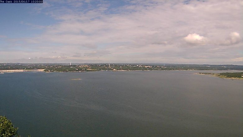 Lake Travis webcam, June 17, 2015 9:25 AM CT