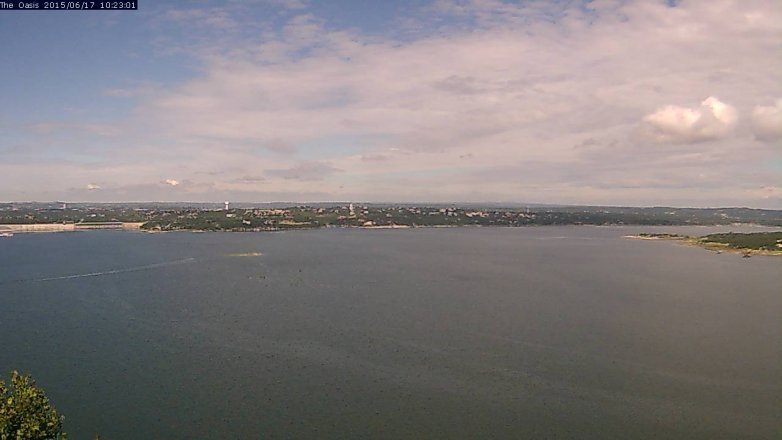 Lake Travis webcam, June 17, 2015 9:30 AM CT