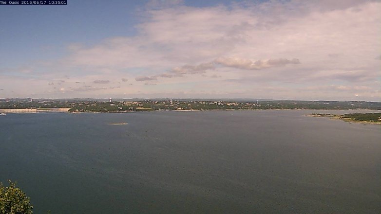 Lake Travis webcam, June 17, 2015 9:40 AM CT