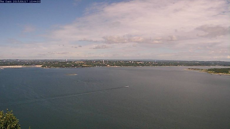 Lake Travis webcam, June 17, 2015 9:50 AM CT