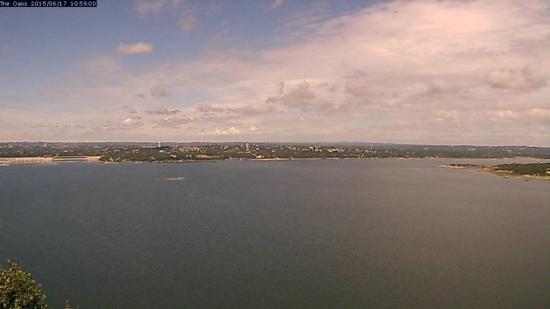 Lake Travis webcam, June 17, 2015 10:05 AM CT