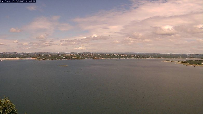 Lake Travis webcam, June 17, 2015 10:15 AM CT