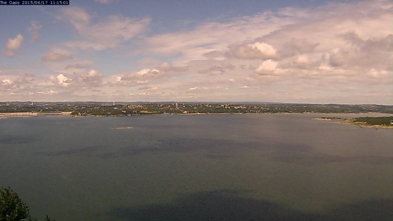 Lake Travis webcam, June 17, 2015 10:20 AM CT