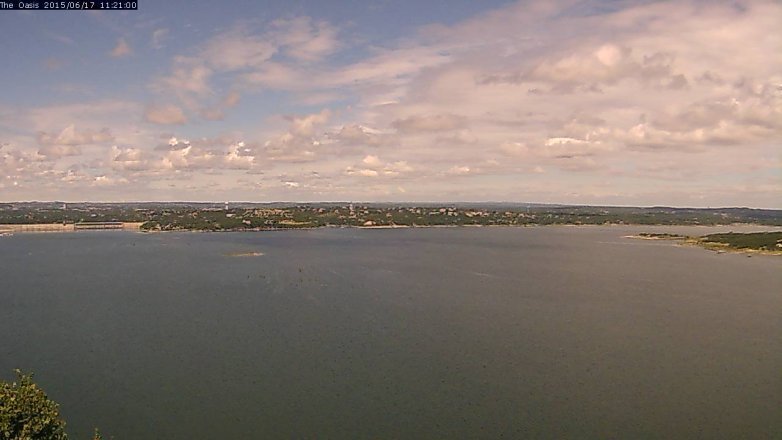 Lake Travis webcam, June 17, 2015 10:25 AM CT